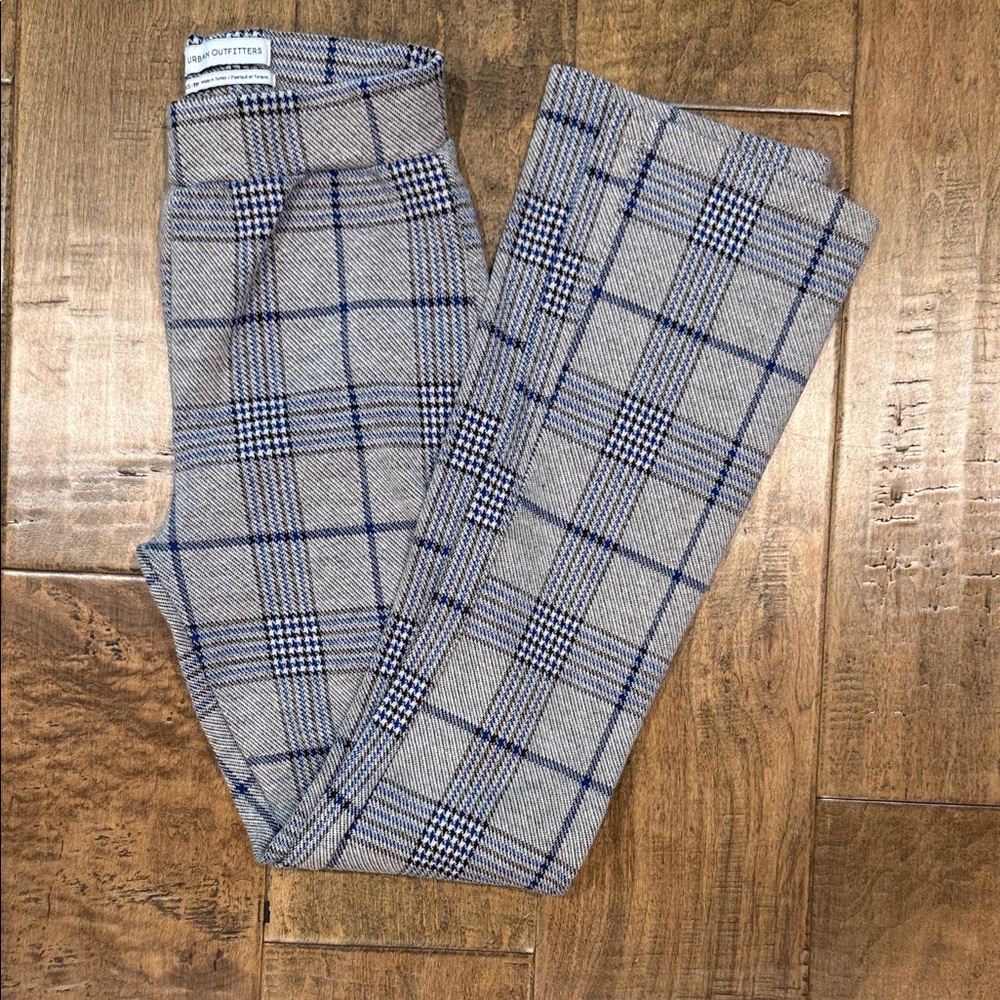 Urban Outfitters Gray and Blue Plaid Dress Pants